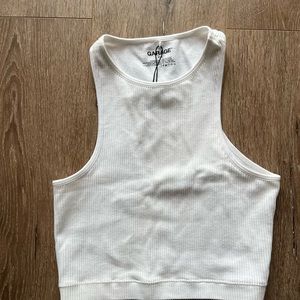 White cropped tank
